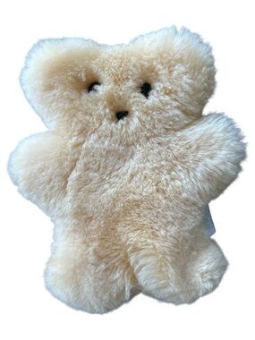 NWOT Sheepskin Flat Style Teddy Bear Cream Australia Tambo Teddies Wool